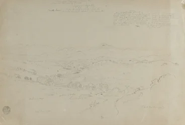 Estudio. Paisaje con el Monte Puresé. Boceto. Paisaje.